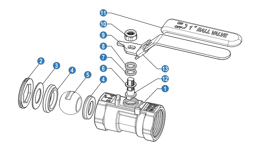 1PC Carbon Steel Ball Valve with Locking Device