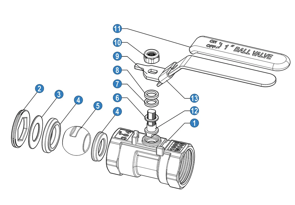 1PC Stainless Steel Ball Valve with Locking Device